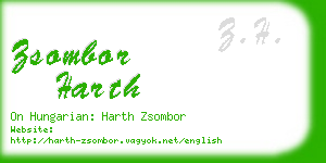 zsombor harth business card